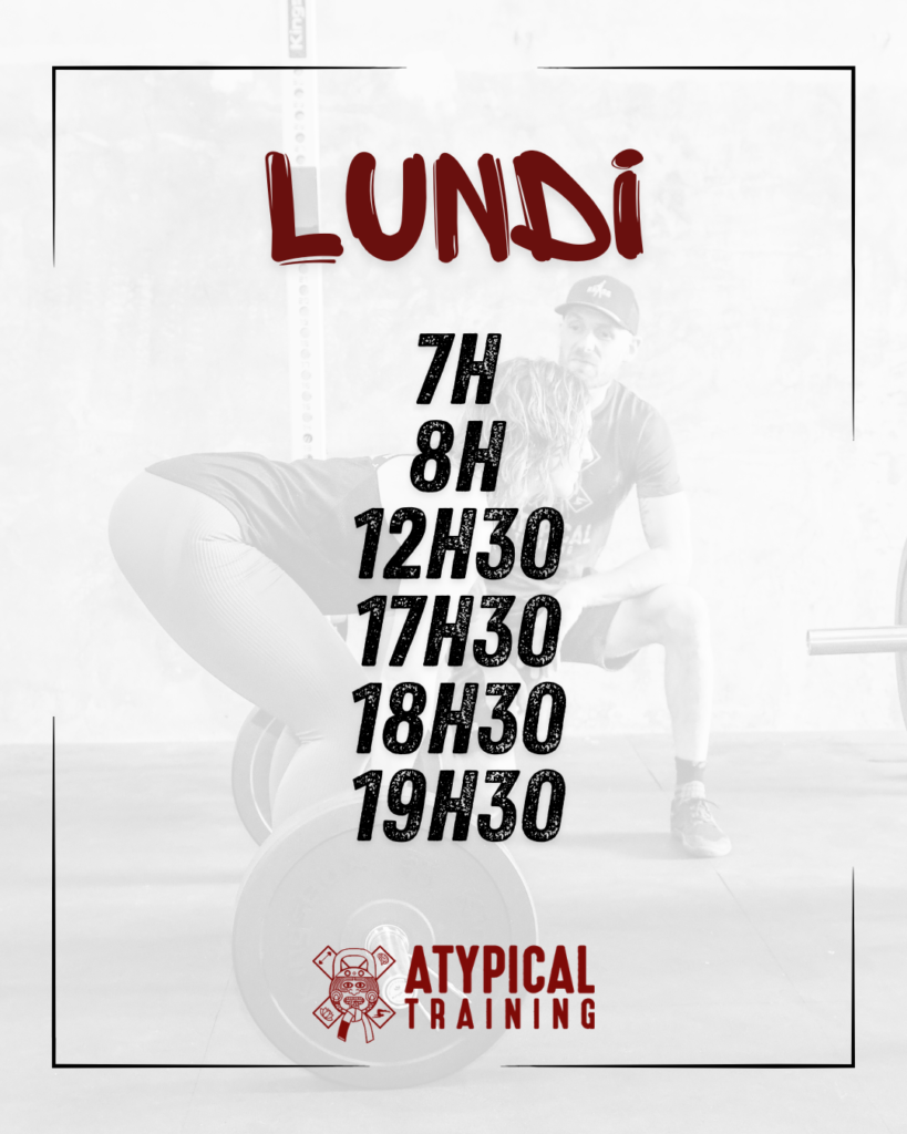 Planning Lundi Cross training